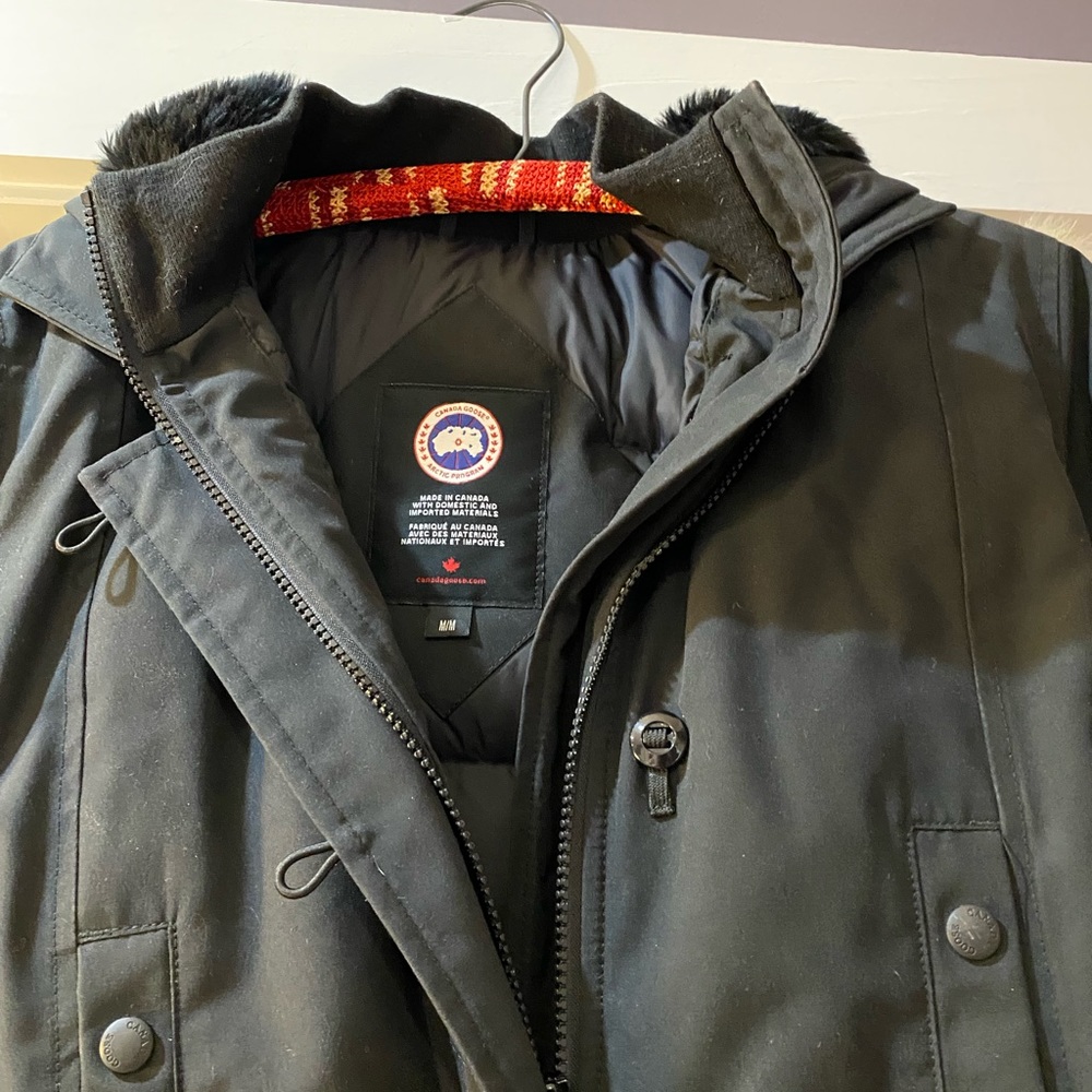 Canada Goose with fur hood.